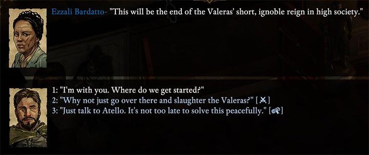 Complete A Sinking Feeling quest if you want to end this war by eliminating one of the leaders of the two families - Pillars Of Eternity 2: The conflict between Valera and Bardatto - Walkthrough - Pillars Of Eternity 2: Quests Neketaka Island - Pillars Of Eternity 2 Deadfire Game Guide