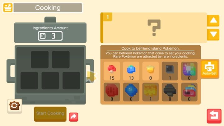 As concerns the basic recipes, you can only decide about the color of the pokemon; the more ingredients you use of one and the same type, the better the chances of getting the particular type of a pokemon - How to create new pokemon in Pokemon Quest? - FAQ - Pokemon Quest Game Guide