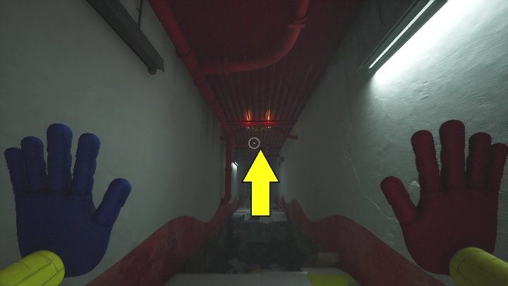 Once you go through the white door, you will find yourself in another hallway - Poppy Playtime: Way to the station - walkthrough - Chapter 2 - Poppy Playtime Guide, Walkthrough