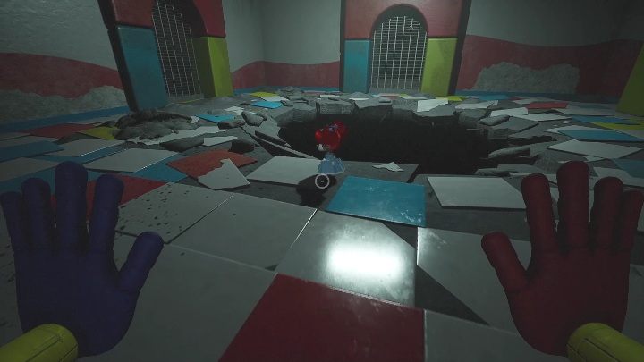 Keep going until you reach a huge crack in the ground - Poppy Playtime: Way to the station - walkthrough - Chapter 2 - Poppy Playtime Guide, Walkthrough