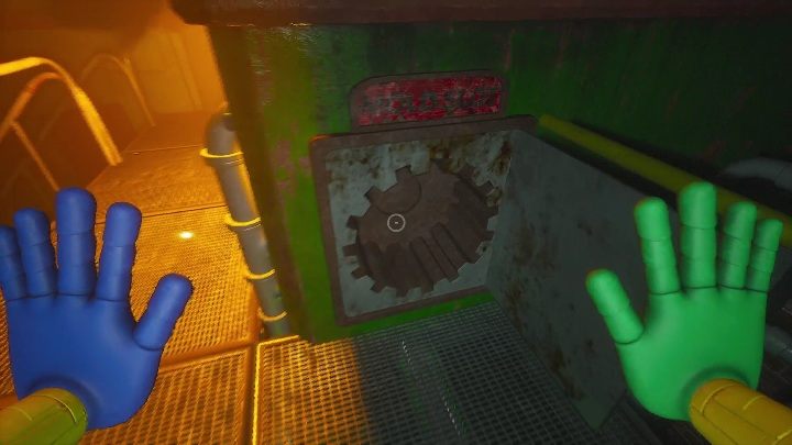 The next task you have to do is find and place 2 parts in the right place - Poppy Playtime: Mommy Long Legs - walkthrough - Chapter 2 - Poppy Playtime Guide, Walkthrough