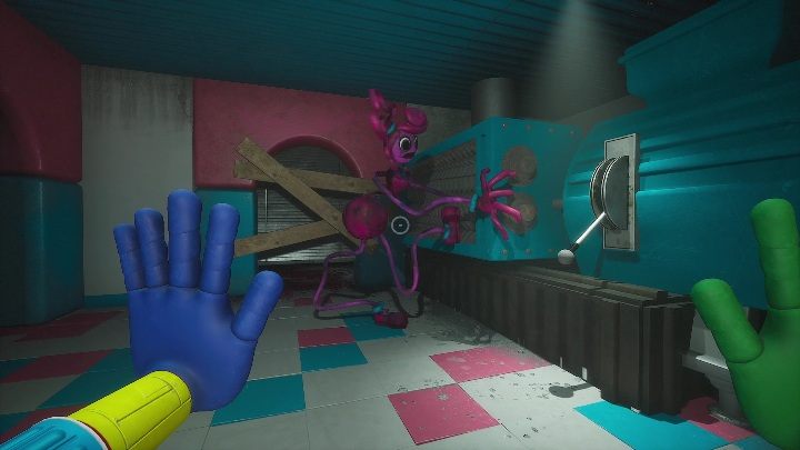 Pull the lever immediately after you enter the room - Poppy Playtime: Mommy Long Legs - walkthrough - Chapter 2 - Poppy Playtime Guide, Walkthrough