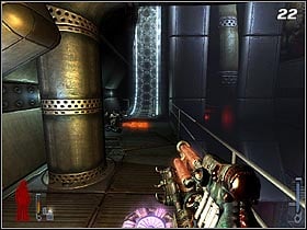 Deal with the enemies and use the wallwalk at the end of the platform (#22) - Prey 2006: Downward Spiral - Prey 2006: Walkthrough - Prey (2006) Game Guide & Walkthrough