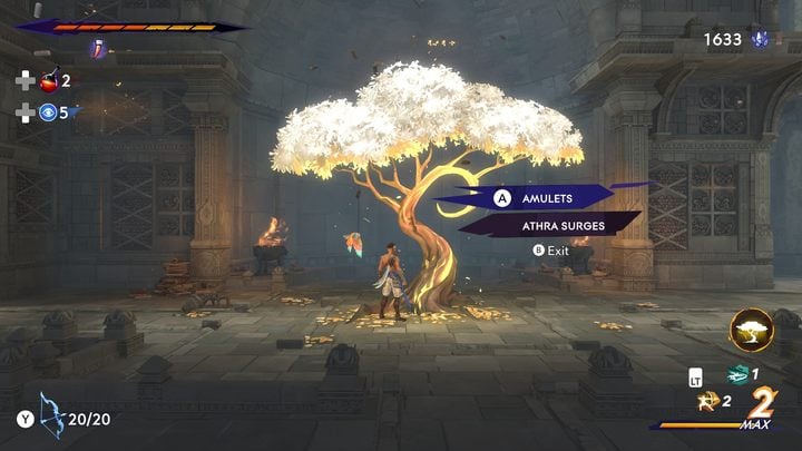 After acquiring a new amulet, Sargon won't be able to use it immediately - Prince of Persia The Lost Crown: Best Amulets - Basics - Prince of Persia The Lost Crown Guide