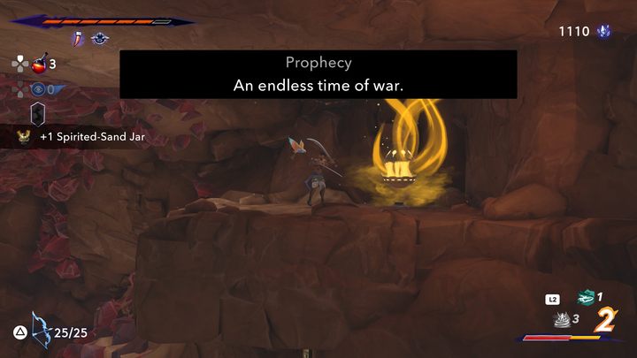 In the eastern part of the region - Prince of Persia The Lost Crown: All Spirited Sand Jars (Prophecies) - Secrets and Collectibles - Prince of Persia The Lost Crown Guide