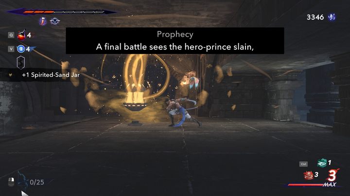 Jar #2 is in a small room in the north-eastern part of the map - Prince of Persia The Lost Crown: All Spirited Sand Jars (Prophecies) - Secrets and Collectibles - Prince of Persia The Lost Crown Guide