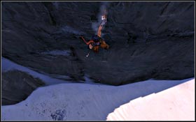 Listen to what Elika's father has to say and come up to the rock's edge boldly so that the character would jump off it and catch the edge at the same time - The Prologue - part 1 - Walkthrough - Prince of Persia - Game Guide and Walkthrough