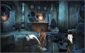 Wait until the circle moves and the bridge is up - Ruined Citadel - The Windmills - Ruined Citadel - Prince of Persia - Game Guide and Walkthrough