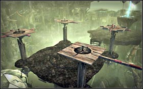 Jump on a wooden wall on the left and from there to the first moving platform - The Vale - Construction Yard - The Vale - Prince of Persia - Game Guide and Walkthrough