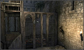 Once again approach the crank and this time move it anticlockwise two times - Walkthrough - The Stables - Walkthrough - Prince of Persia: The Forgotten Sands - Game Guide and Walkthrough