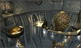 Now return to the spot at which you came to this level climbing the rocks and turn the crank anticlockwise once - Walkthrough - The Observatory - Walkthrough - Prince of Persia: The Forgotten Sands - Game Guide and Walkthrough