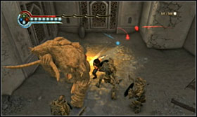 Jump onto the chandelier which will fall down after a moment - Walkthrough - The Palace - Walkthrough - Prince of Persia: The Forgotten Sands - Game Guide and Walkthrough