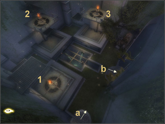 Arrangement of platforms with revolving mechanisms and exits on the level 34. The Structures Mind - The Structure's Mind - Walkthrough - Prince of Persia: The Two Thrones - Game Guide and Walkthrough