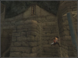 Clamber up the catwalk, jump upwards catching the tiny shelf brink - The Underground Cave - Walkthrough - Prince of Persia: The Two Thrones - Game Guide and Walkthrough