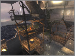 Head to the right, run vertically on the wall and pull up - The Middle Tower - Walkthrough - Prince of Persia: The Two Thrones - Game Guide and Walkthrough