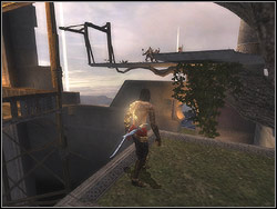 Move the stone block from the center of the floor to the place where the lift is standing - The Middle Tower - Walkthrough - Prince of Persia: The Two Thrones - Game Guide and Walkthrough