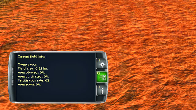 Information about the field that you are currently standing in. - GPS, side menu and seasons of the year - Elements of the game - Professional Farmer 2014 - Game Guide and Walkthrough