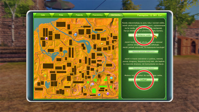 In this tab, you can manage the succession of seasons of the year and days. - GPS, side menu and seasons of the year - Elements of the game - Professional Farmer 2014 - Game Guide and Walkthrough