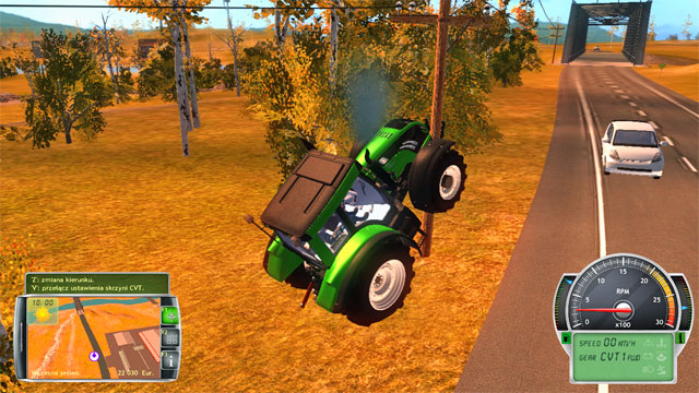 If you have blocked a vehicle on an obstacle, you can reset it. - GPS, side menu and seasons of the year - Elements of the game - Professional Farmer 2014 - Game Guide and Walkthrough