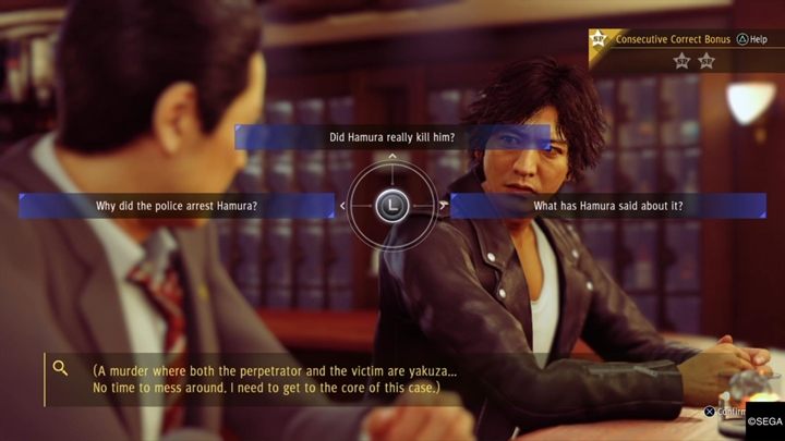 From time to time, you will have a conversation in which you can choose a proof, a dialog line, etc - Starting tips | Judgment - Basics - Judgment Guide