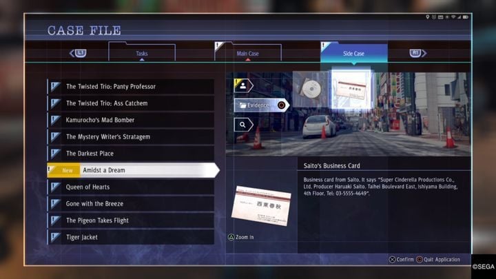 After talking to the woman, you will have to determine her location - Kamurocho Streets | Judgment side cases walkthrough - Side cases - Judgment Guide