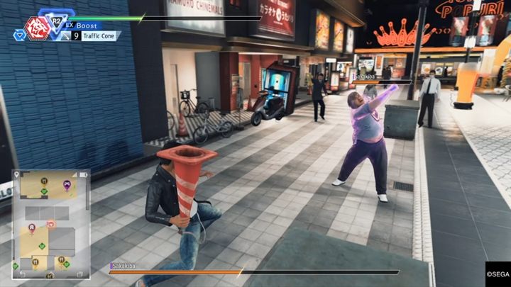 Afterwards, run to Theater Square, where you will meet the strong Sakakiba boss - Chapter 7 Limelight | Judgment Walkthrough - The main storyline - Judgment Guide