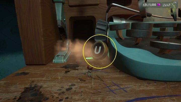 The U Key rests on the left side of the typewriter - Psychonauts 2: Crullers Correspondence - walkthrough - Walkthrough - Psychonauts 2 Guide