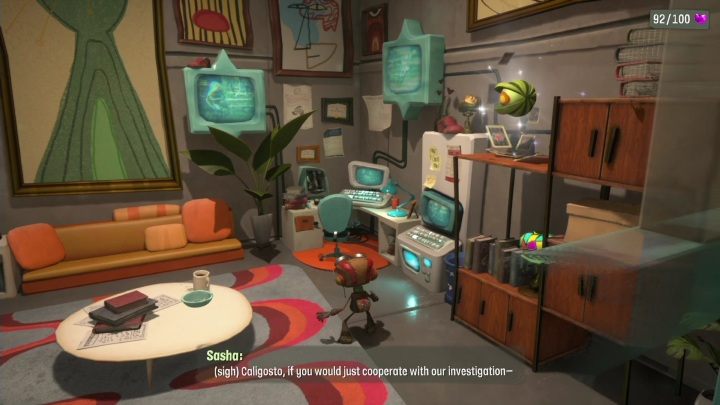 This secret can be found in a small room on the right side of the lab - Psychonauts 2: PSI Challenge Marker, The Motherlobe - where to find? - The Motherlobe - Psychonauts 2 game guide