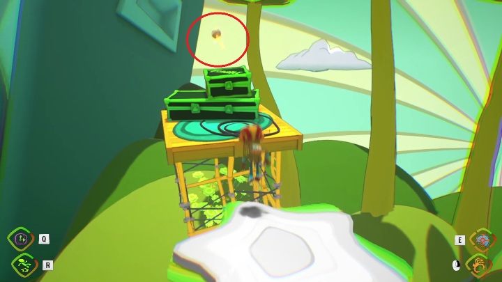 To get to this secret, you have to stop the platforms that are spinning erratically - Psychonauts 2: Nuggets of Wisdom, PSI Kings Sensorium - where to find? - PSI Kings Sensorium - Psychonauts 2 Guide