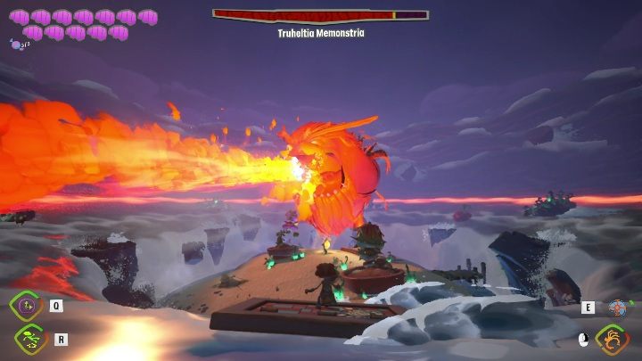 The first throws flowers that explode - Psychonauts 2: Truheltia Memonstria boss - how to defeat? - Bosses - Psychonauts 2 Guide