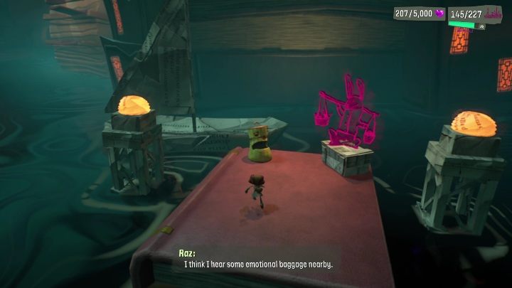 The baggage is easily noticeable - Psychonauts 2: Emotional Baggage Cassies collection - where to find? - Cassies Collection - Psychonauts 2 Guide