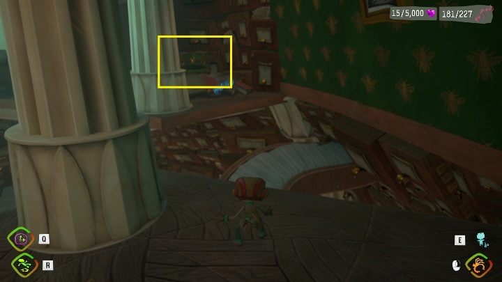 This baggage is located at the top of the library - Psychonauts 2: Emotional Baggage Cassies collection - where to find? - Cassies Collection - Psychonauts 2 Guide