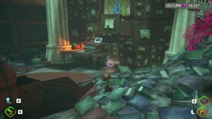 To get to this secret, you need to ssummon a companion using Projection power - Psychonauts 2: Half-A-Mind, Cassies Collection - where to find? - Cassies Collection - Psychonauts 2 Guide