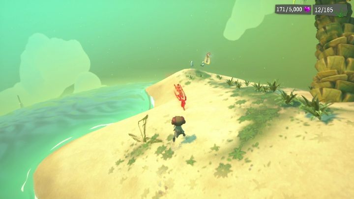 This tag is on a small island, right next to a huge palm tree - Psychonauts 2: Emotional Baggage, Bobs bottles - where to find? - Bobs Bottles - Psychonauts 2 Guide