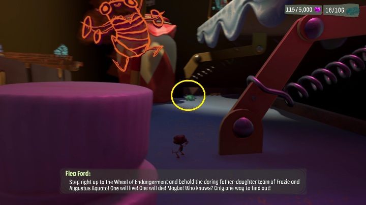 Location: Flea Circus - Psychonauts 2: Memory Vault, Lucrecias Lament - where to find? - Lucrecias Lament - Psychonauts 2 Guide