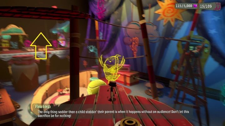 Location: Flea Circus - Psychonauts 2: Nuggets of Wisdom, Lucrecias Lament - where to find? - Lucrecias Lament - Psychonauts 2 Guide