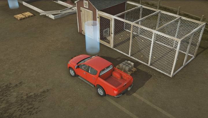 Chicken lay eggs which can be collected from the palette located near the henhouse. - Greenhouse, small animals and investments, Pure Farming 2018 Walkthrough - Story Mode - Pure Farming 2018 Game Guide