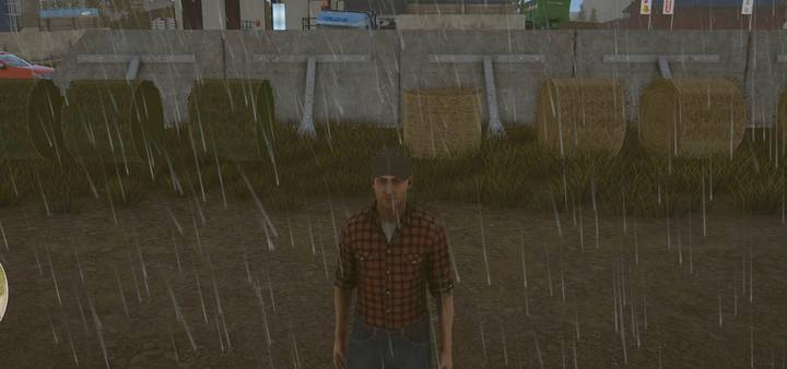 Hay bales and grass standing next to a heap for grass. - Grass and silage in Pure Farming 2018 - Farm work and investments - Pure Farming 2018 Game Guide