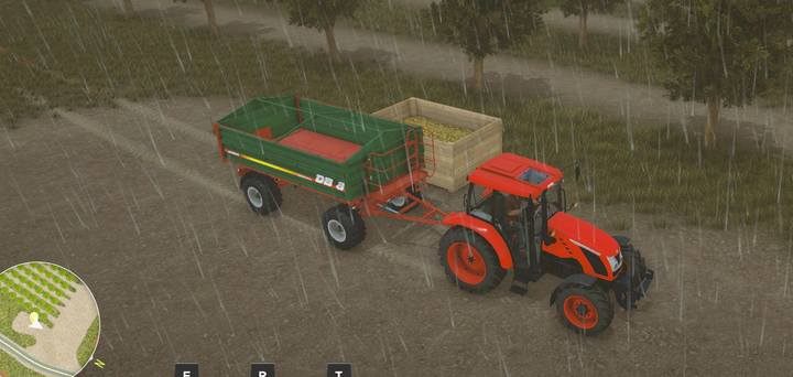 Stop by a container full of fruit and load the goods. You can use any semitrailer. - Orchard investment in Pure Farming 2018 - Farm work and investments - Pure Farming 2018 Game Guide