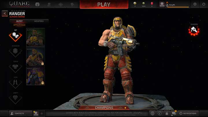 There are three sets of armor available - Equipment - Gameplay basics - Quake Champions Game Guide