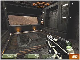 There's an elevator on the other side of command center (#30) - Interior Hangar - Walkthrough - Quake 4 - Game Guide and Walkthrough