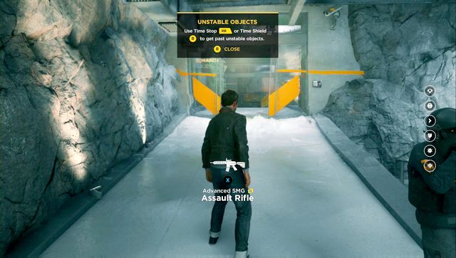 Use Time Stop to get pass unstable objects - Act III - Research Facility - Walkthrough - Quantum Break - Game Guide and Walkthrough