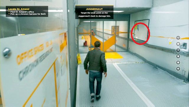 Its easy to miss the board on the right - Act III - Research Facility - Walkthrough - Quantum Break - Game Guide and Walkthrough