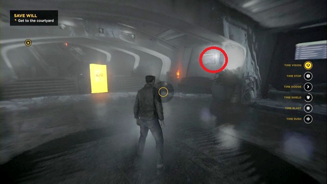 A Chronon Source located in the corridor. - Chronon Sources (act IV and V) - Secrets - Quantum Break - Game Guide and Walkthrough