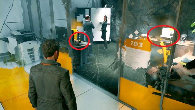 Brenners up on the left side of the desk. - Intel - Secrets - Quantum Break - Game Guide and Walkthrough