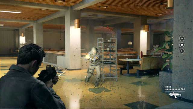 Clear the canteen and the light will be restored in a while - Act I, part 3 - Library Chase - Walkthrough - Quantum Break - Game Guide and Walkthrough