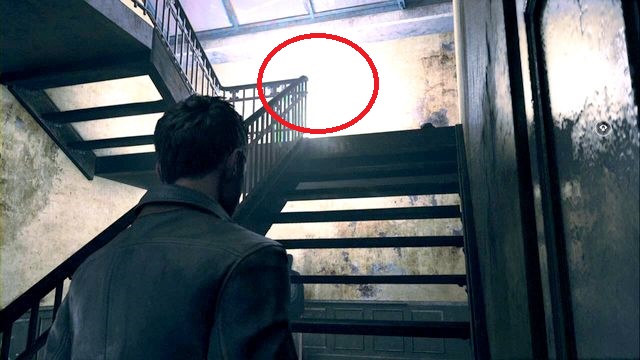 One more source is located on the stairs - Act IV, part 3 - Swimming Pool 2010 - Walkthrough - Quantum Break - Game Guide and Walkthrough