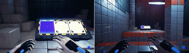 Now approach the next panel and activate a blue cube again - QUBE 2 - Chapter 1 - Forgotten Roots - Walkthrough - Q.U.B.E. 2 Game Guide