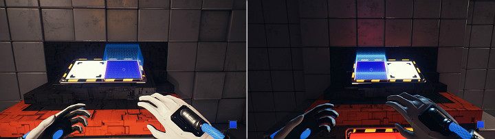 Approach the console, activate the blue cube and jump on it - QUBE 2 - Chapter 1 - Forgotten Roots - Walkthrough - Q.U.B.E. 2 Game Guide