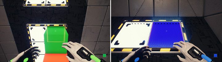 Create a new green cube and activate the blue cube on the console - QUBE 2 - Chapter 4 - Lost in Transmission - Walkthrough - Q.U.B.E. 2 Game Guide